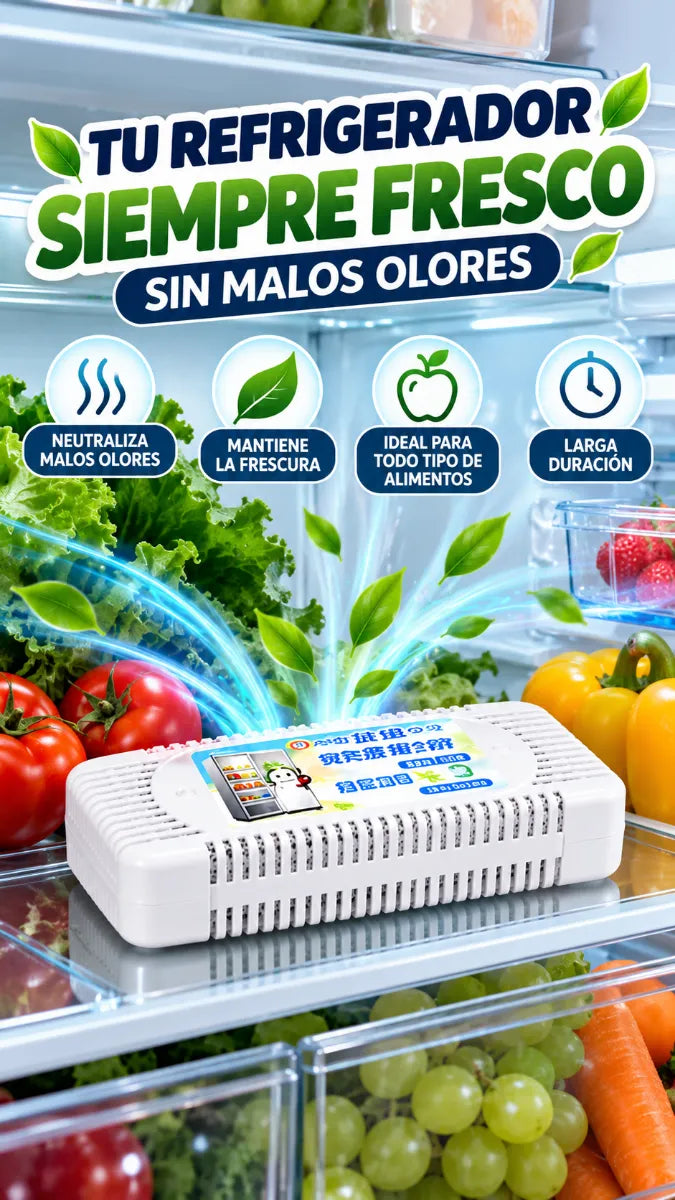 FRESKIO™ | Desodorante para Refrigerador con Carbón Absorbente – Adiós a los Malos Olores