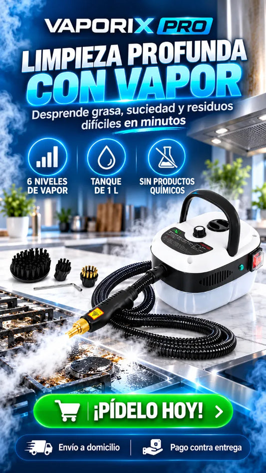 VAPORIX PRO™ | Pistola Limpiadora de Vapor Multifuncional