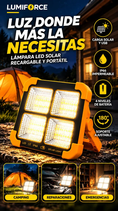 🔦 Reflector Solar LED de 100W – ¡Iluminación Potente para Cualquier Emergencia!