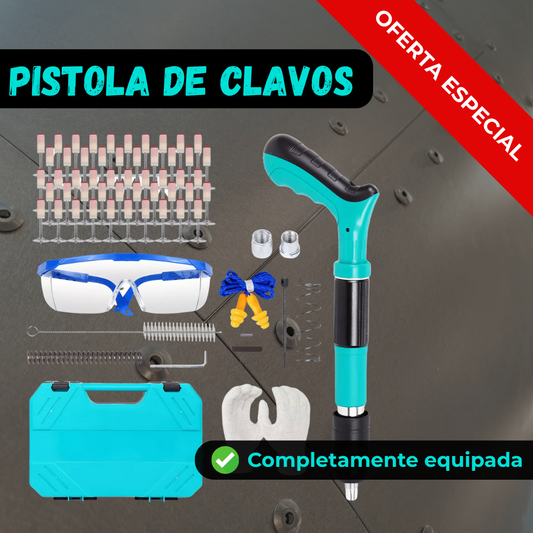 Pistola de Fijación de Clavos – Compacta, Potente y Segura