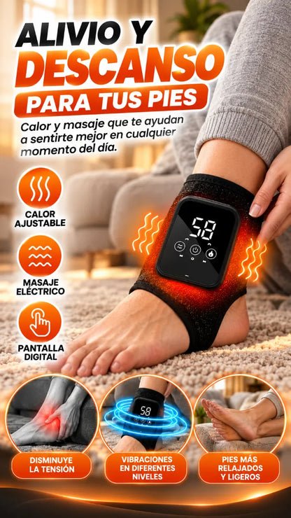 🔥 Tobillera Eléctrica con Calor y Masaje – Recargable y Ajustable