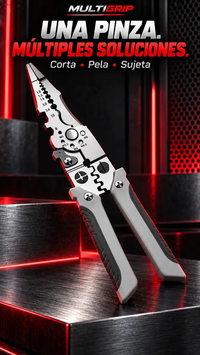 MULTIGRIP | Pinza Multifuncional para Cortar, Pelar y Sujetar 🛠️