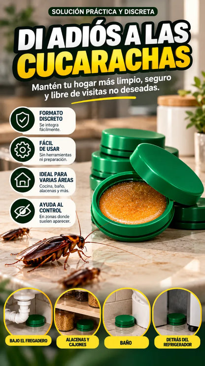 Cebo Repelente para Cucarachas – 12 Piezas | Control Práctico para tu Hogar