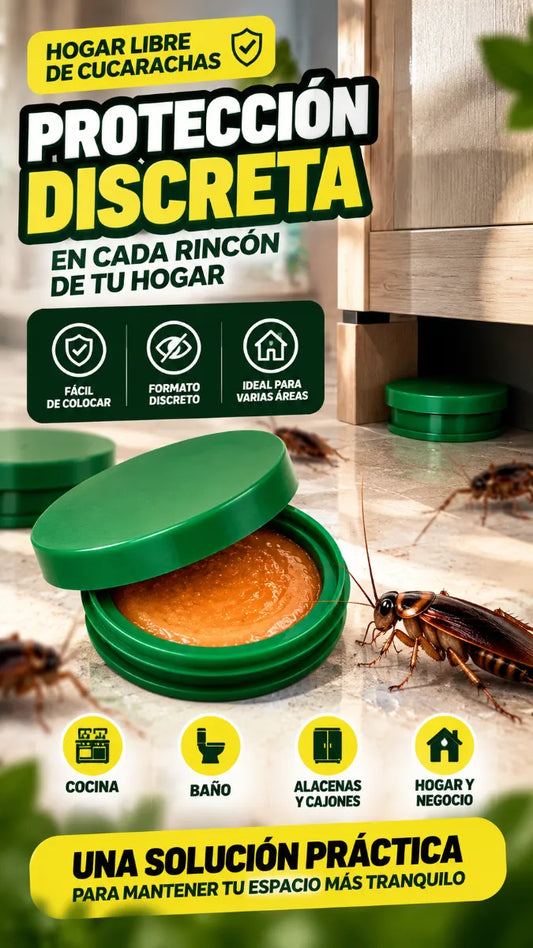 Cebo Repelente para Cucarachas – 12 Piezas | Control Práctico para tu Hogar