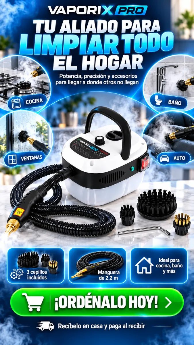 VAPORIX PRO™ | Pistola Limpiadora de Vapor Multifuncional