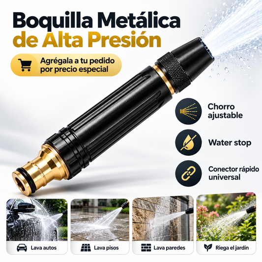 boquilla pistola de alta presion agua