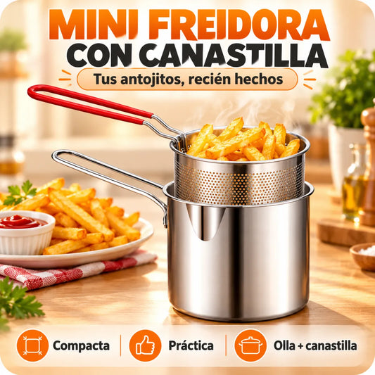MINI FREIDORA CON CANASTA
