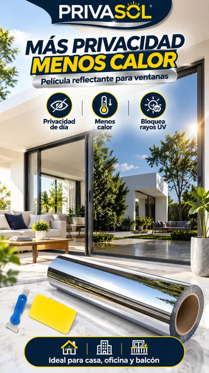 Vinil Espejo para Ventanas – ¡Más Privacidad, Menos Calor y Protección Solar!