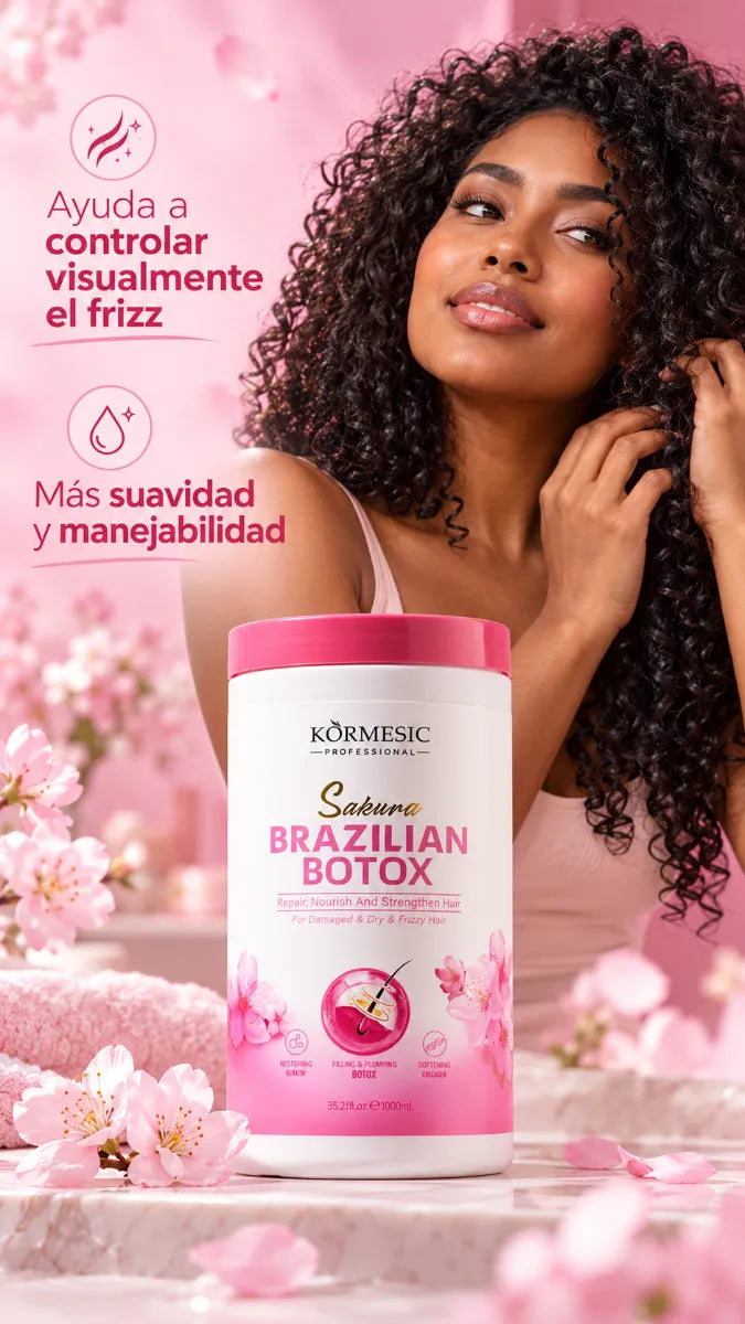 💖 Botox Capilar Sakura Brazilian 1000 ml | ¡Cabello Suave, Brillante y Sin Frizz!