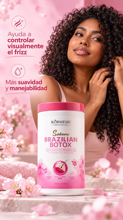 💖 Botox Capilar Sakura Brazilian 1000 ml | ¡Cabello Suave, Brillante y Sin Frizz!