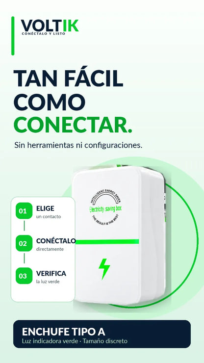VOLTIK ⚡ | Dispositivo Eléctrico Enchufable con Luz Indicadora – Compacto y Fácil de Usar