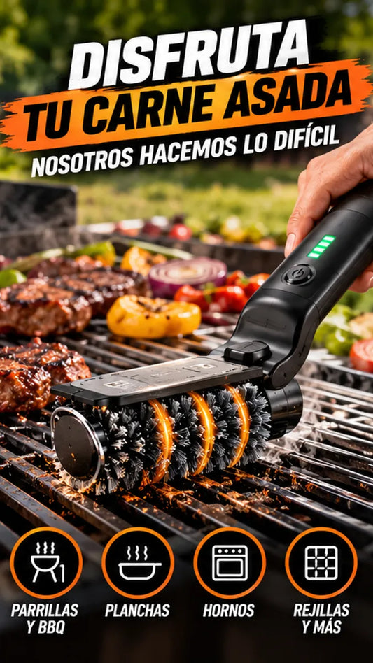 GRILLFLEX™ | Cepillo Eléctrico para Limpiar Parrillas y Asadores
