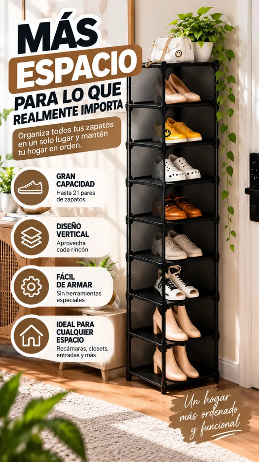 ZAPATORRE™ | Zapatera Vertical de 7 Niveles – Más Orden en Menos Espacio