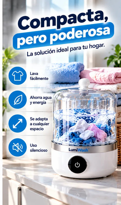 LumiWash™ | La Mini Lavadora Portátil que Hace Más Fácil tu Día a Día