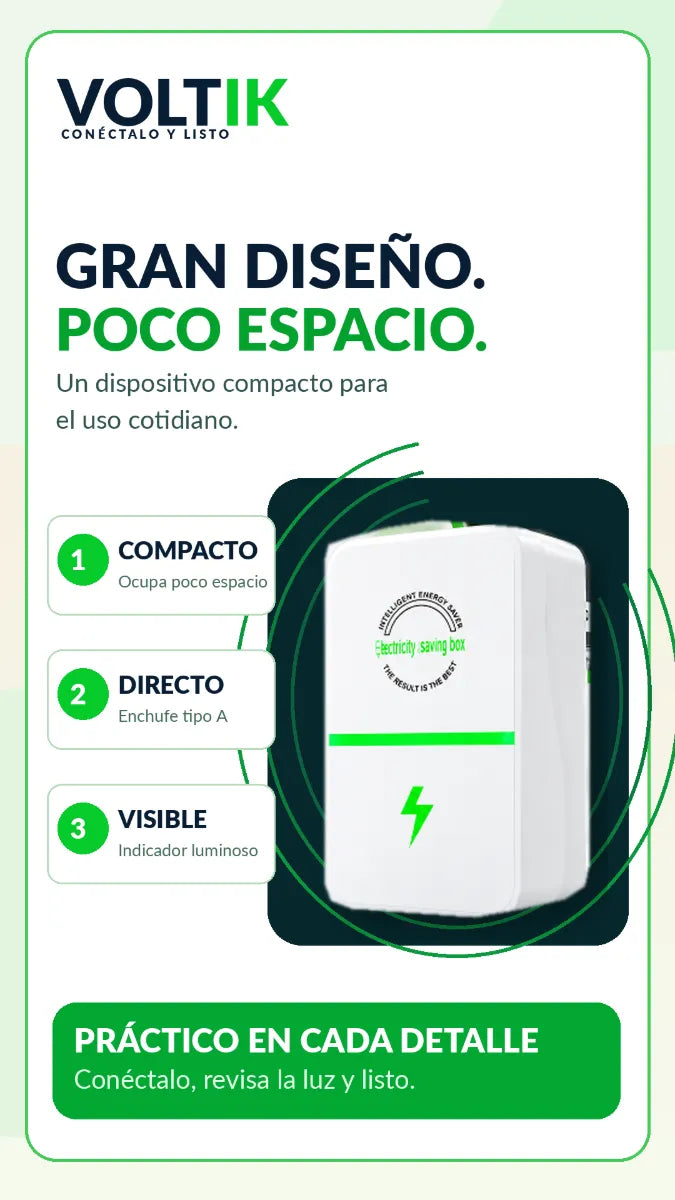 VOLTIK ⚡ | Dispositivo Eléctrico Enchufable con Luz Indicadora – Compacto y Fácil de Usar